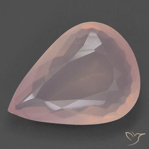 95.55 ct Pink Rose Quartz Gemstone, Rose Quartz Gem in Pear Facet Shape for Sale.