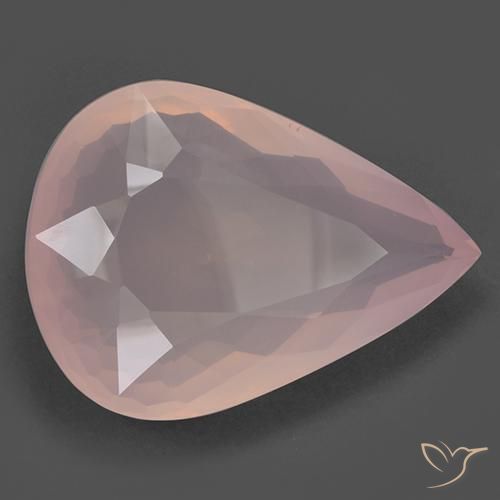 95.55 ct Pink Rose Quartz Stone, Natural Rose Quartz in Pear Facet Shape for Sale