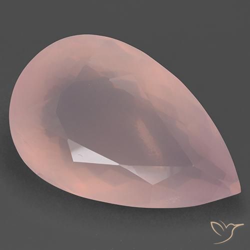 167.02ct Natural Rose Pink Rose Quartz, Pear Shape, Transparent