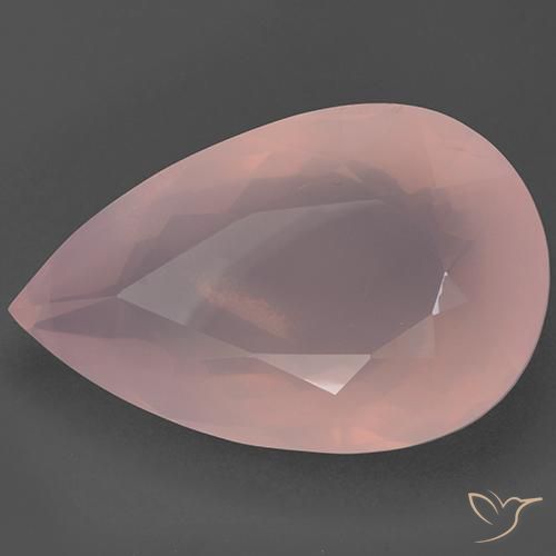 167.02 ct Pink Rose Quartz Stone, Natural Rose Quartz in Pear Facet Shape for Sale