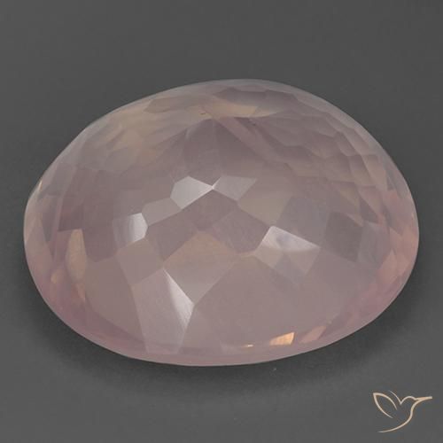Rose Quartz Gemstone in 32.3 x 28.1 mm Size for Sale, Rose Quartz Stone in Light Pink Color