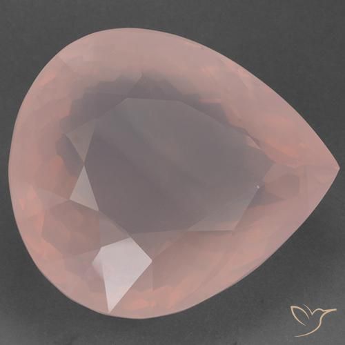 96.78 ct Pink Rose Quartz Stone, Natural Rose Quartz in Pear Facet Shape for Sale