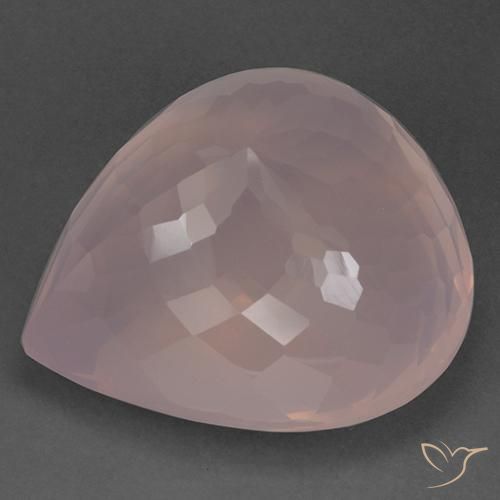 Rose Quartz Gemstone in 31.8 x 28.3 mm Size for Sale, Rose Quartz Stone in Flamingo Pink Color