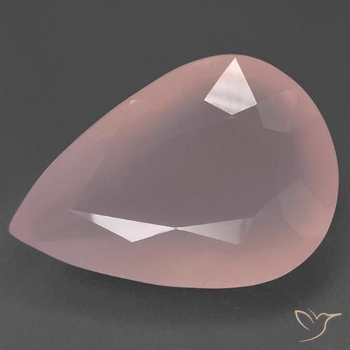 188.20ct Natural Medium Pink Rose Quartz, Pear Shape, Translucent