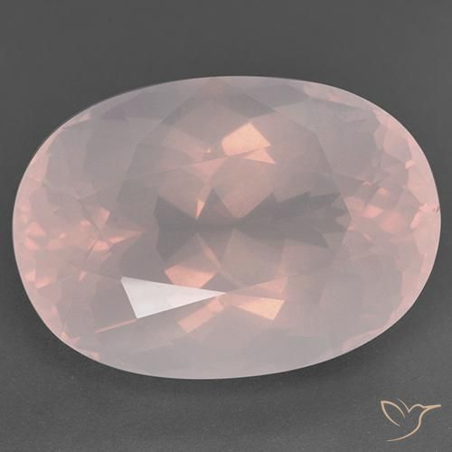 51.90ct Natural Light Pink Rose Quartz, Oval, Transparent