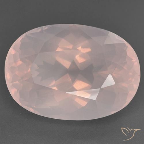 51.90 ct Pink Rose Quartz Stone, Natural Rose Quartz in Oval Facet Shape for Sale