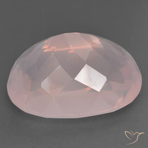 Rose Quartz Gemstone in 27 x 20 mm (calibrated) Size for Sale, Rose Quartz Stone in Light Pink Color