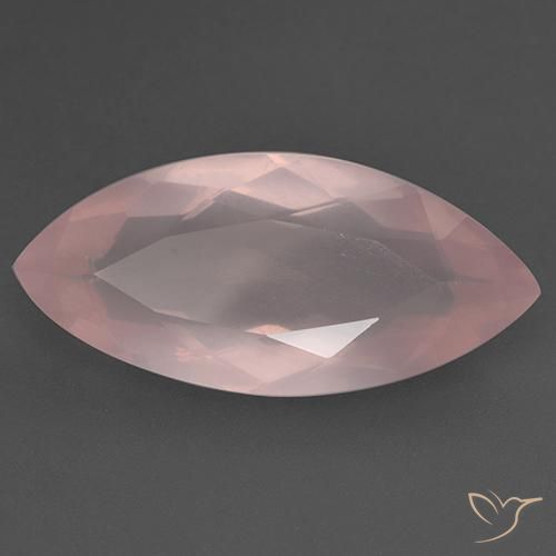 18.58 ct Pink Rose Quartz Stone, Natural Rose Quartz in Marquise Facet Shape for Sale