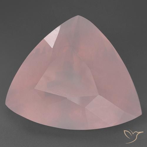 55.03 ct Pink Rose Quartz Stone, Natural Rose Quartz in Trillion Facet Shape for Sale