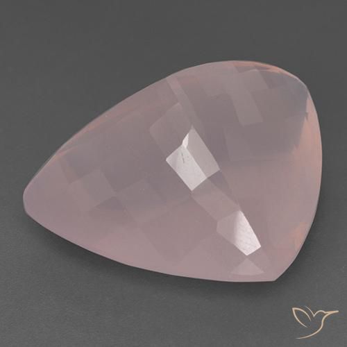 Rose Quartz Gemstone in 29.2 x 24.5 mm Size for Sale, Rose Quartz Stone in Coral Pink Color