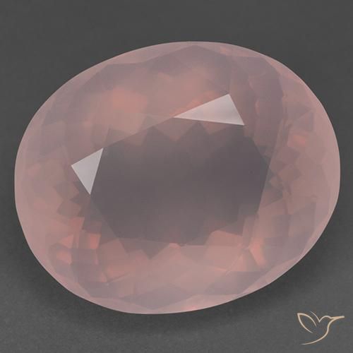 51.41ct Natural Medium Pink Rose Quartz, Oval, Transparent