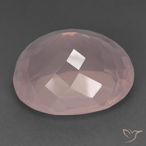 Rose Quartz Gemstone in 26.3 x 21.7 mm Size for Sale, Rose Quartz Stone in Medium Pink Color