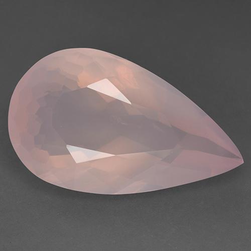 Rose Pink Rose Quartz Gem - 40.8ct Pear Facet (ID: 523056)