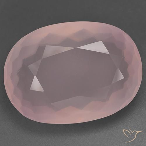 48.51ct Natural Medium Pink Rose Quartz, Oval, Transparent