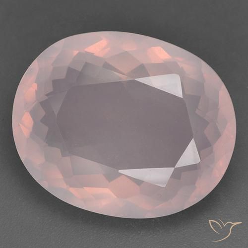 24.14ct Natural Rose Pink Rose Quartz, Oval, Transparent