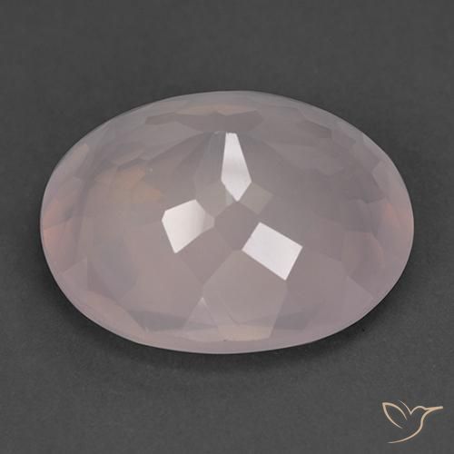 Rose Quartz Gemstone in 21.6 x 18.8 mm Size for Sale, Rose Quartz Stone in Light Pink Color
