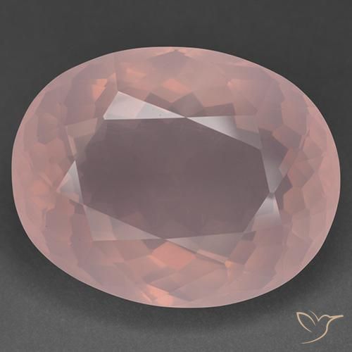 56.48ct Natural Rose Pink Rose Quartz, Oval, Transparent