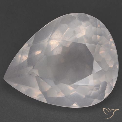 26.48 ct Pink Rose Quartz Stone, Natural Rose Quartz in Pear Facet Shape for Sale