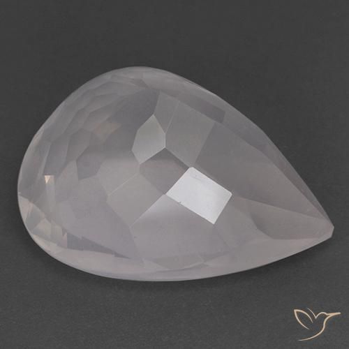 Rose Quartz Gemstone in 23.3 x 18.7 mm Size for Sale, Rose Quartz Stone in Very Light Rose Pink Color