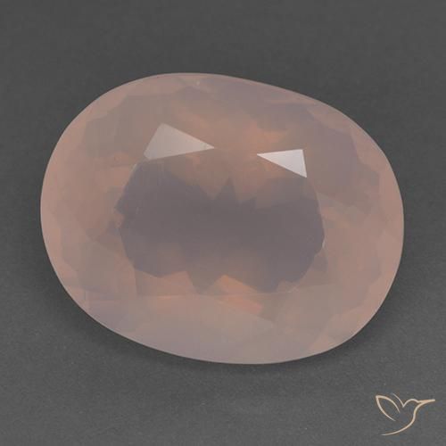 22.88ct Natural Medium Pink Rose Quartz, Oval, Transparent