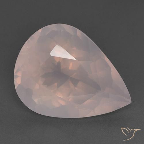 28.03 ct Pear Cut Rose Quartz, 23.7 x 18.3 mm From South Africa, Photo A