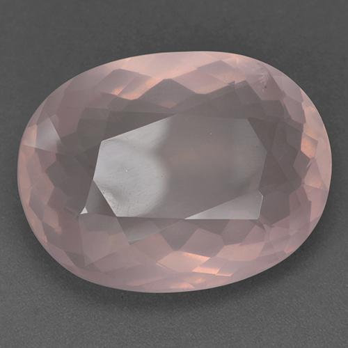 26.41 ct Pink Rose Quartz Stone, Natural Rose Quartz in Oval Facet Shape for Sale