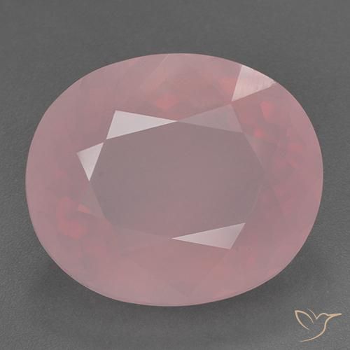 47.61 ct Oval Cut Rose Quartz, 25.9 x 22 mm From South Africa, Photo A