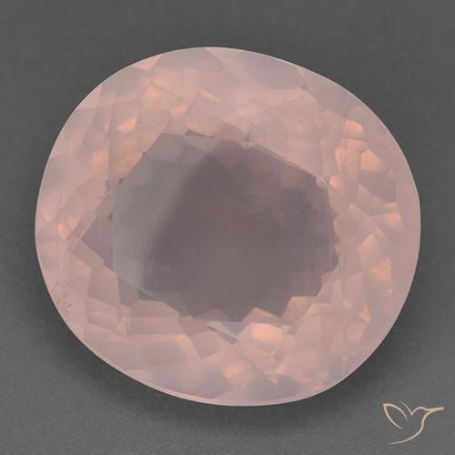 44.89 ct Pink Rose Quartz Stone, Natural Rose Quartz in Oval Facet Shape for Sale