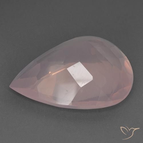 Rose Quartz Gemstone in 30.1 x 24 mm Size for Sale, Rose Quartz Stone in Light Coral Pink Color