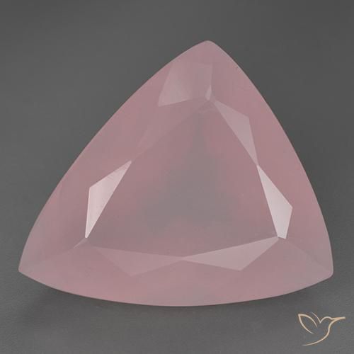 55.58ct Natural Pink Tone Rose Quartz, Trillion, Transparent