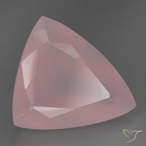 55.58 ct Pink Rose Quartz Stone, Natural Rose Quartz in Trillion Facet Shape for Sale