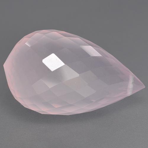 Rosa rosado Cuarzo Rosa Gema - 16.1ct Corte Briolette con Agujero (ID: 526907)