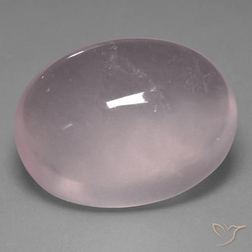 39.10 ct Pink Rose Quartz Stone, Natural Rose Quartz in Oval Cabochon Shape for Sale