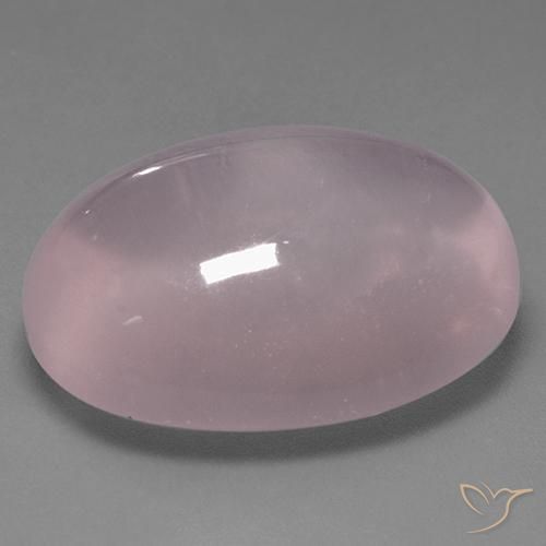 Rose Quartz Gemstone in 25 x 19.3 mm Size for Sale, Rose Quartz Stone in Light Rose Pink Color