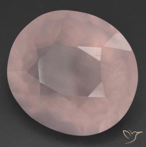 26.84 ct Pink Rose Quartz Stone, Natural Rose Quartz in Oval Facet Shape for Sale