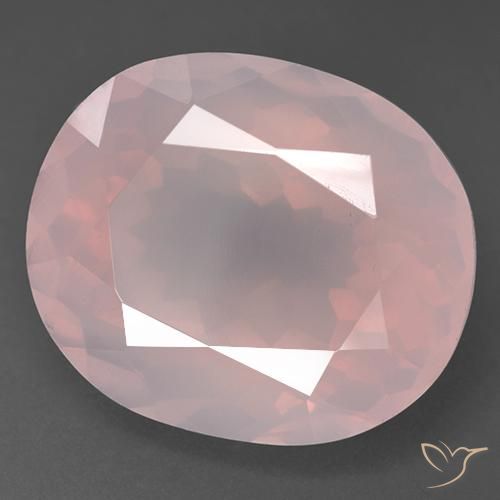 46.16 ct Oval Cut Rose Quartz, 24.5 x 20.7 mm From South Africa, Photo A