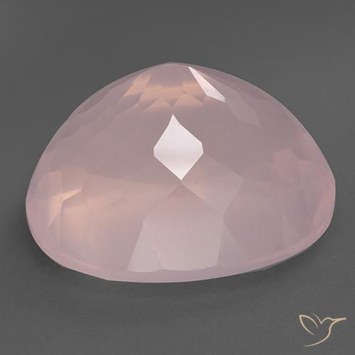 Rose Quartz Gemstone in 24.5 x 20.7 mm Size for Sale, Rose Quartz Stone in Light Pink Color