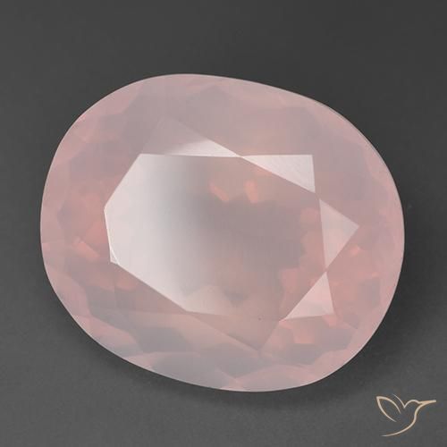 35.66ct Natural Light Pink Rose Quartz, Oval, Transparent