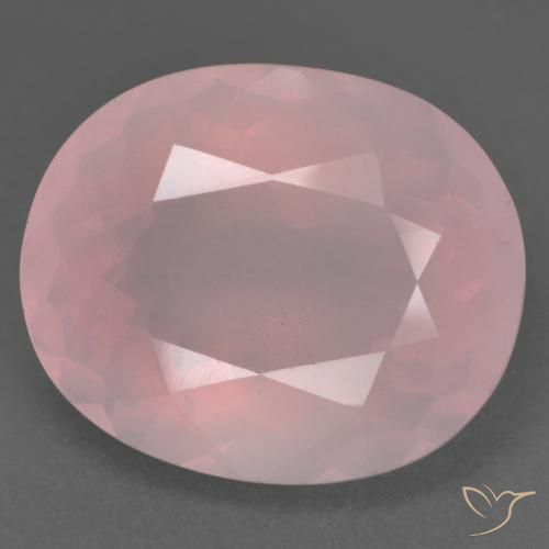 22.53ct Natural Medium Pink Rose Quartz, Oval, Transparent