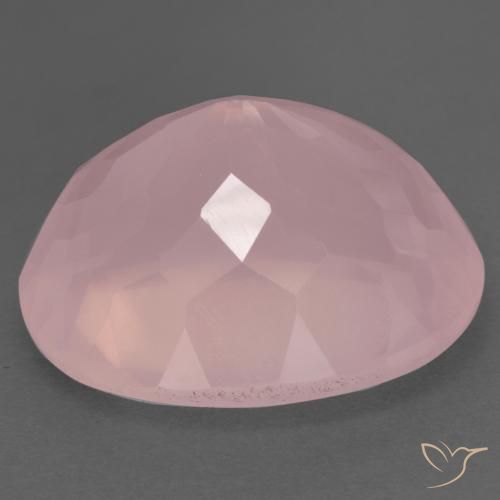 Rose Quartz Gemstone in 20.2 x 16.8 mm Size for Sale, Rose Quartz Stone in Medium Pink Color