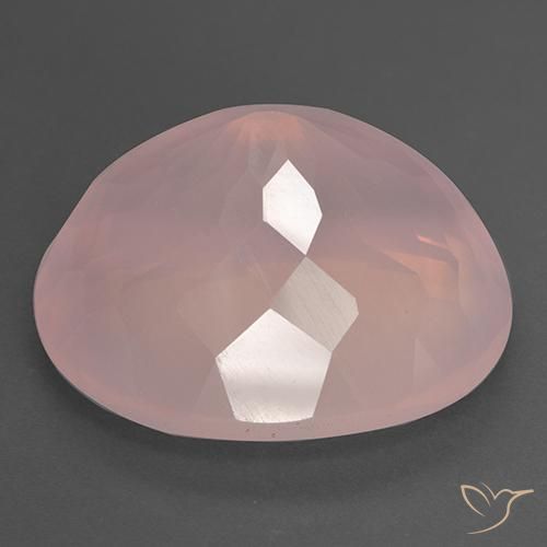 Rose Quartz Gemstone in 23.9 x 20 mm Size for Sale, Rose Quartz Stone in Medium Pink Color