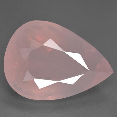 46.16 ct Pink Rose Quartz Stone, Natural Rose Quartz in Pear Facet Shape for Sale