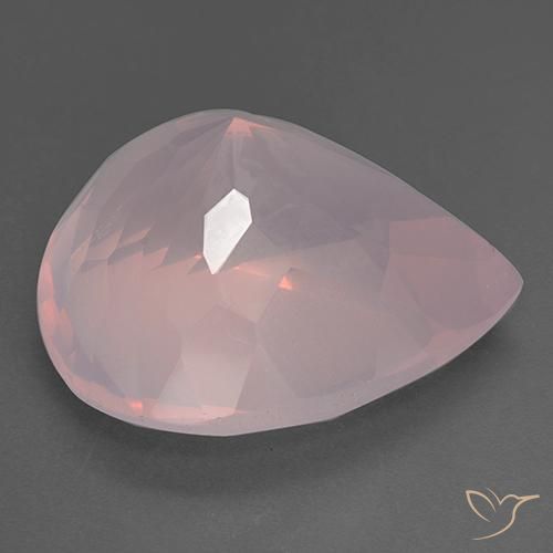 Rose Quartz Gemstone in 25 x 20.9 mm Size for Sale, Rose Quartz Stone in Coral Pink Color