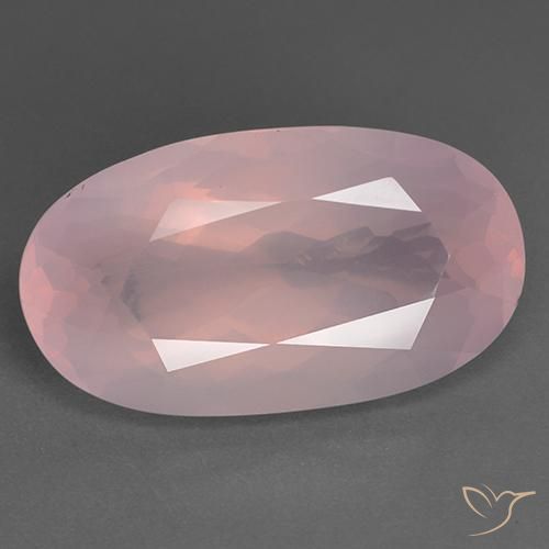 28.66 ct Oval Cut Rose Quartz, 27 x 15.2 mm From South Africa, Photo A