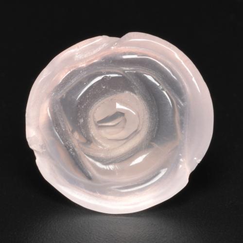 Rose clair Quartz Rose gemme - 12.6ct Rose gravée (ID: 582803)