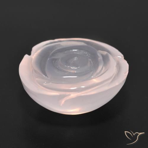 Rose Quartz Gemstone in 18 x 17.4 mm Size for Sale, Rose Quartz Stone in Flamingo Pink Color