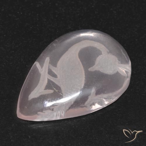 9.31 ct Carved Rose Quartz, 20.4 x 13.9 mm From Brazil, Photo A