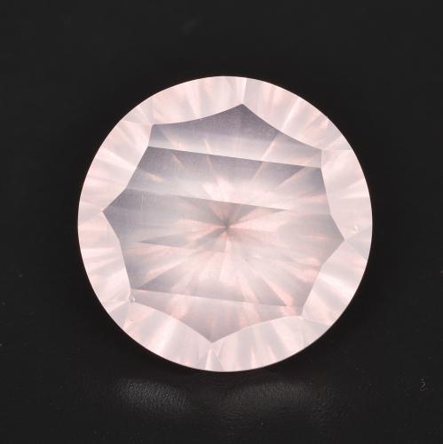 Light Peach Rose Rose Quartz Gem - 5ct Round Concave Cut (ID: 598883)