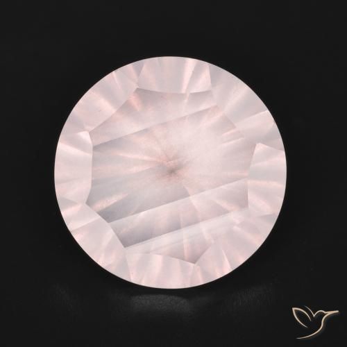 Quarzo rosa 12,1mm rosa Taglio rotondo concavo dal Brasile, peso di 5,06 ct, gemma naturale non trattati in purezza Transparent, 1 pezzo Quarzo rosa - Colore: Rosa pesca chiara, durezza Mohs di 7 adatto per gioielli da indossare ogni giorno, Photo A