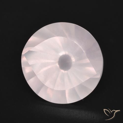 5.53 ct Pink Rose Quartz Stone, Natural Rose Quartz in Round Concave Cut Shape for Sale
